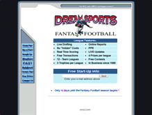 Tablet Screenshot of dreamsports.com